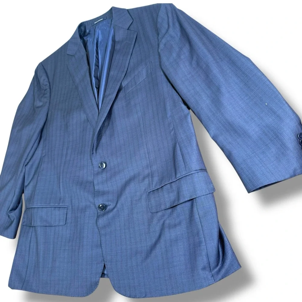 Ermenegildo Zegna Trofeo Mila Fit Blazer 60R 40R Navy Wool‎ Switzerland Luxury